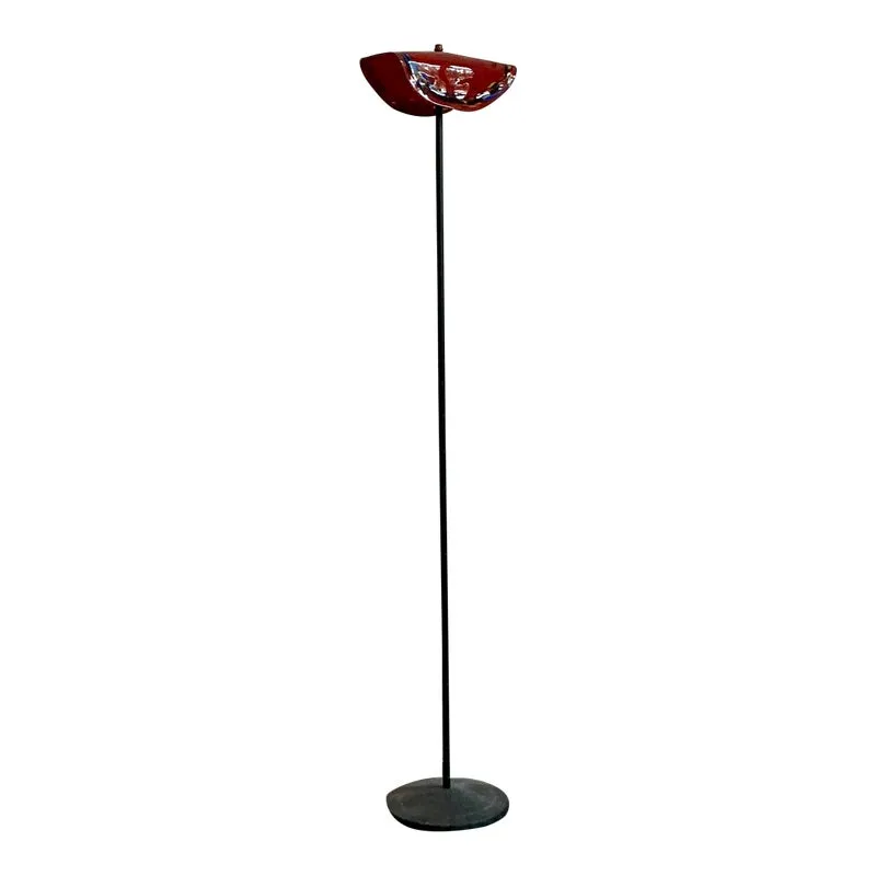 Vintage Boho Art Glass Floor Lamp After Murano — additional photo 1