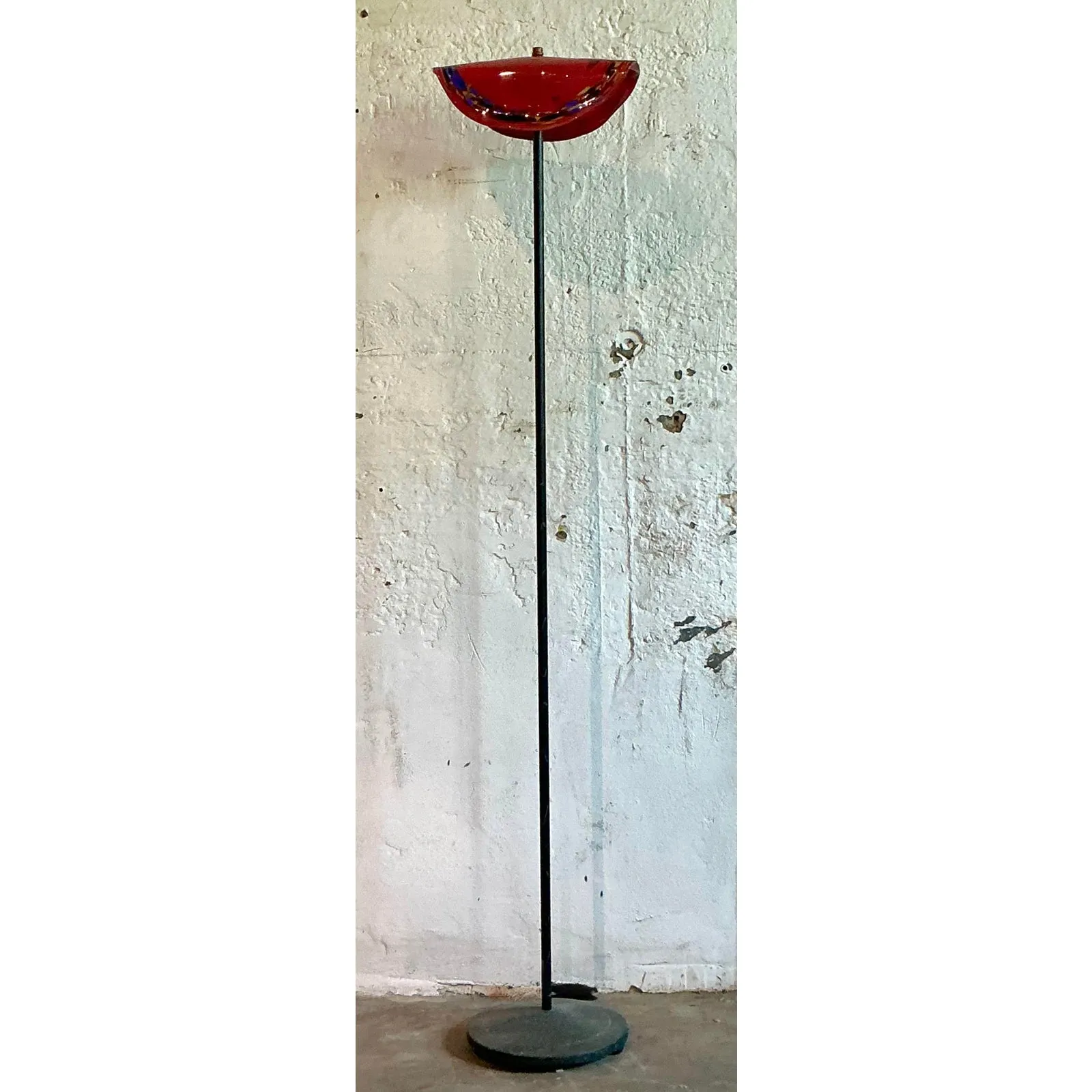 Vintage Boho Art Glass Floor Lamp After Murano — additional photo 2
