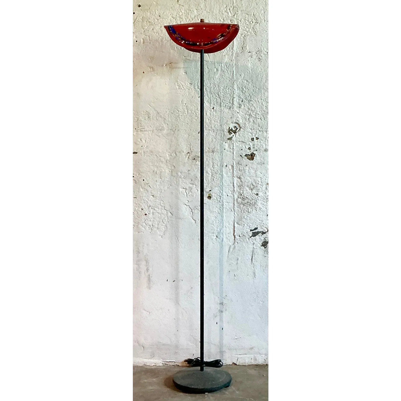 Vintage Boho Art Glass Floor Lamp After Murano — additional photo 3