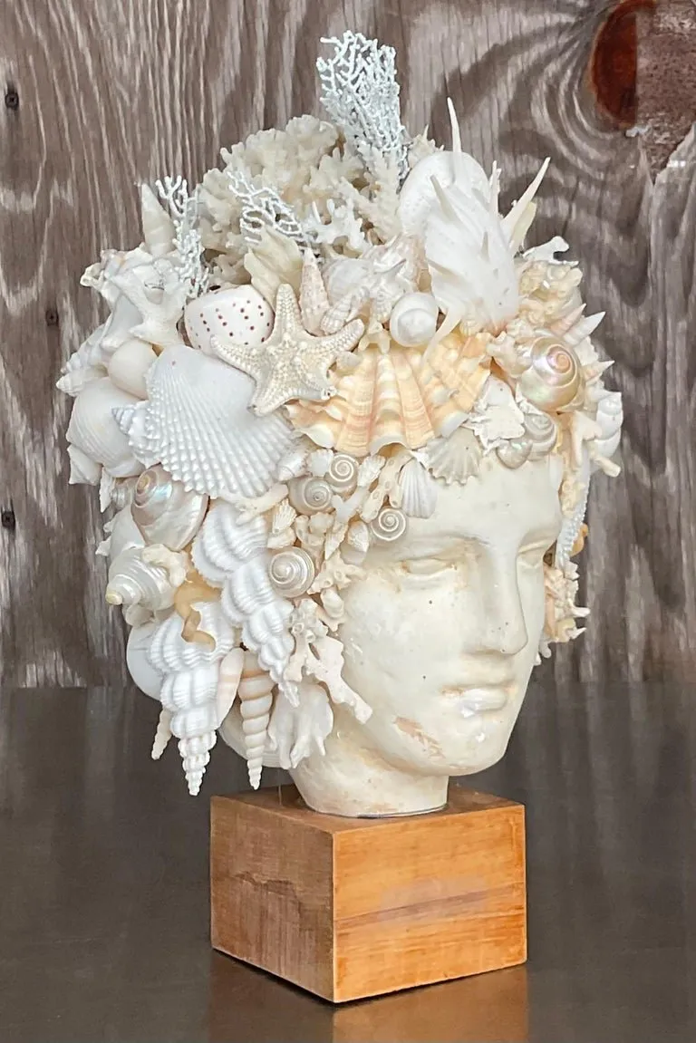 Vintage Boho Artisan Shell Bust — additional photo 4