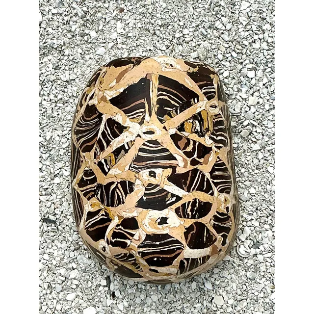 Vintage Boho Artisanal Pigmented Plaster Scagliola Wall Pocket — additional photo 4