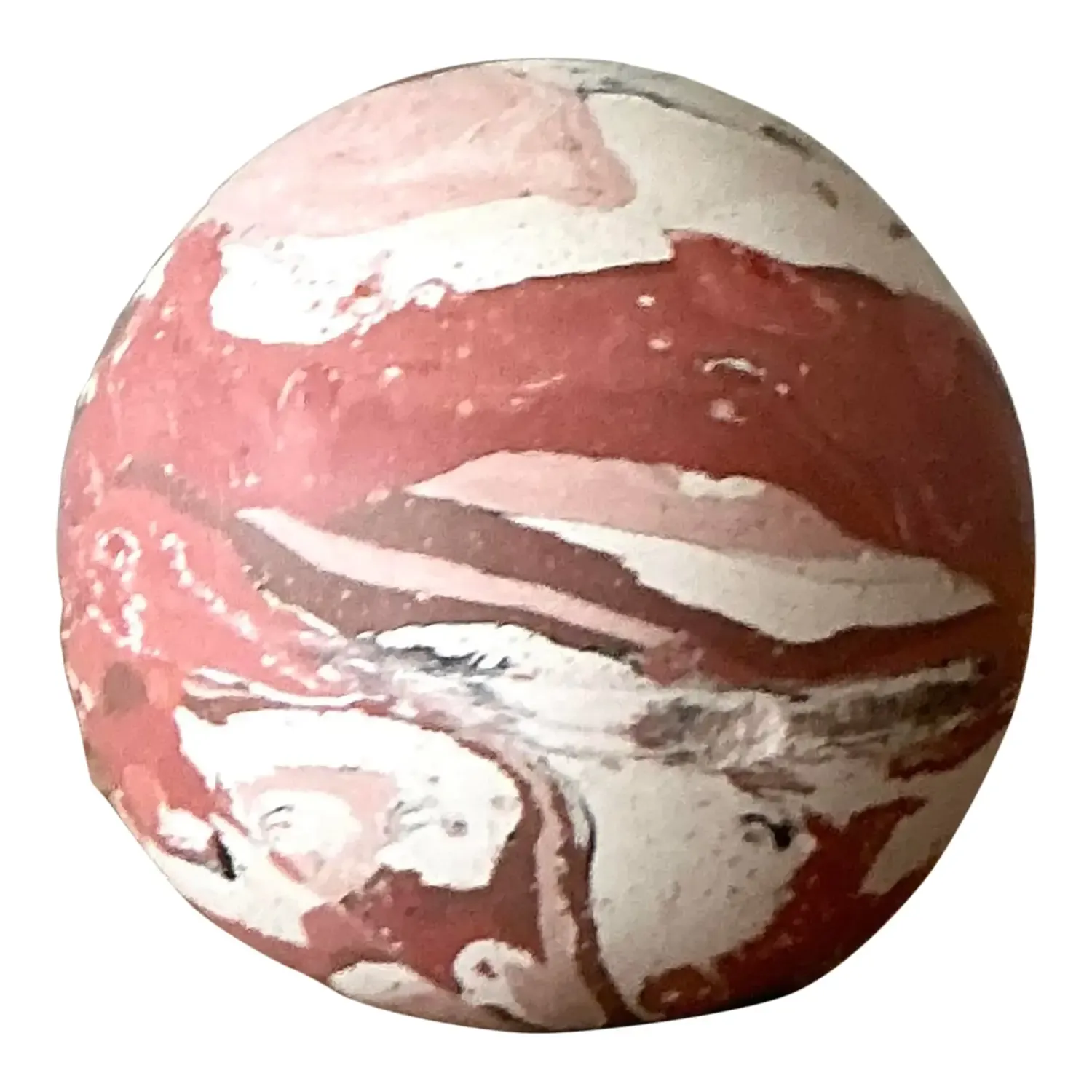 Vintage Boho Artisanal Scagliola Pigmented Plaster Sphere — additional photo 8