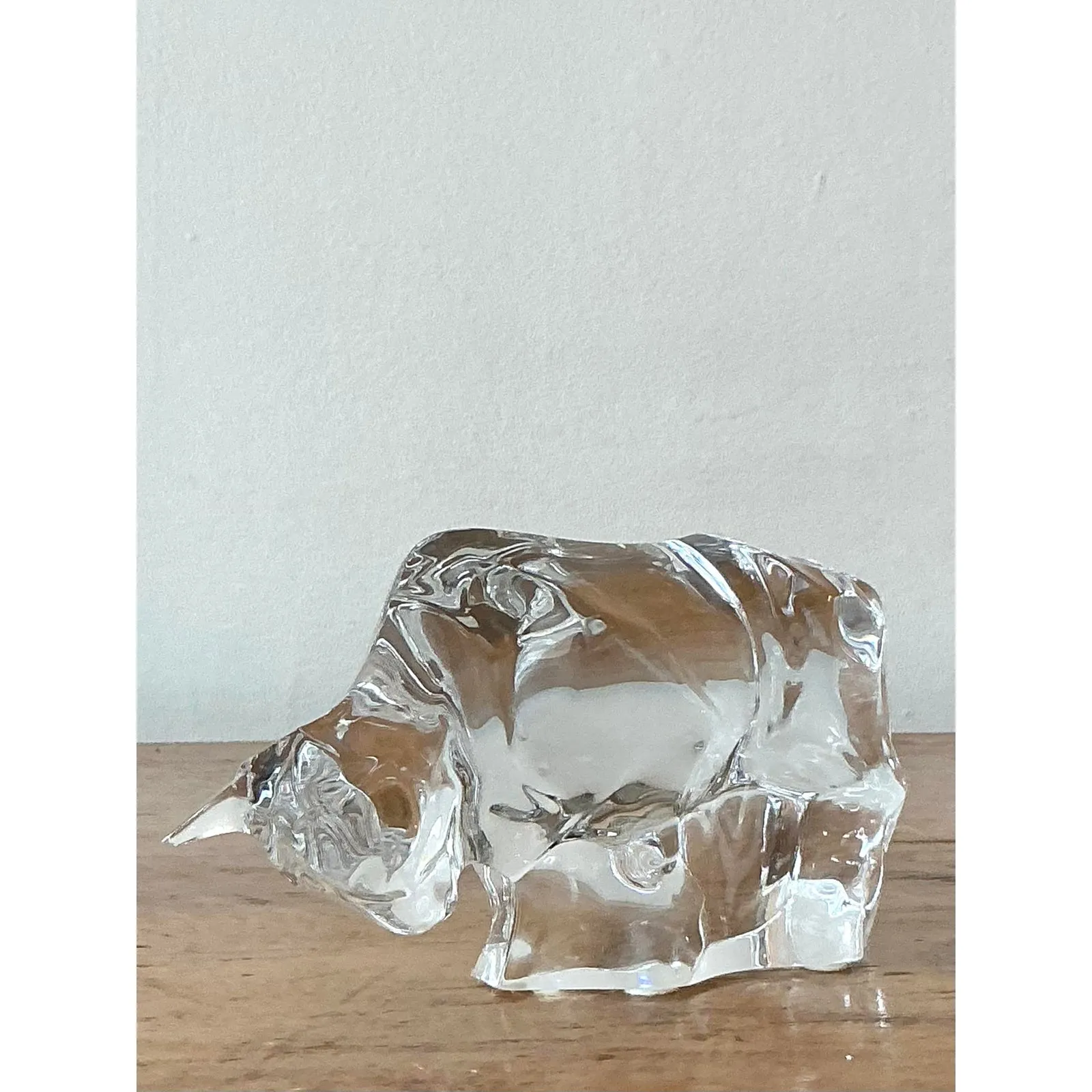 Vintage Boho Baccarat Crystal Bull — additional photo 1