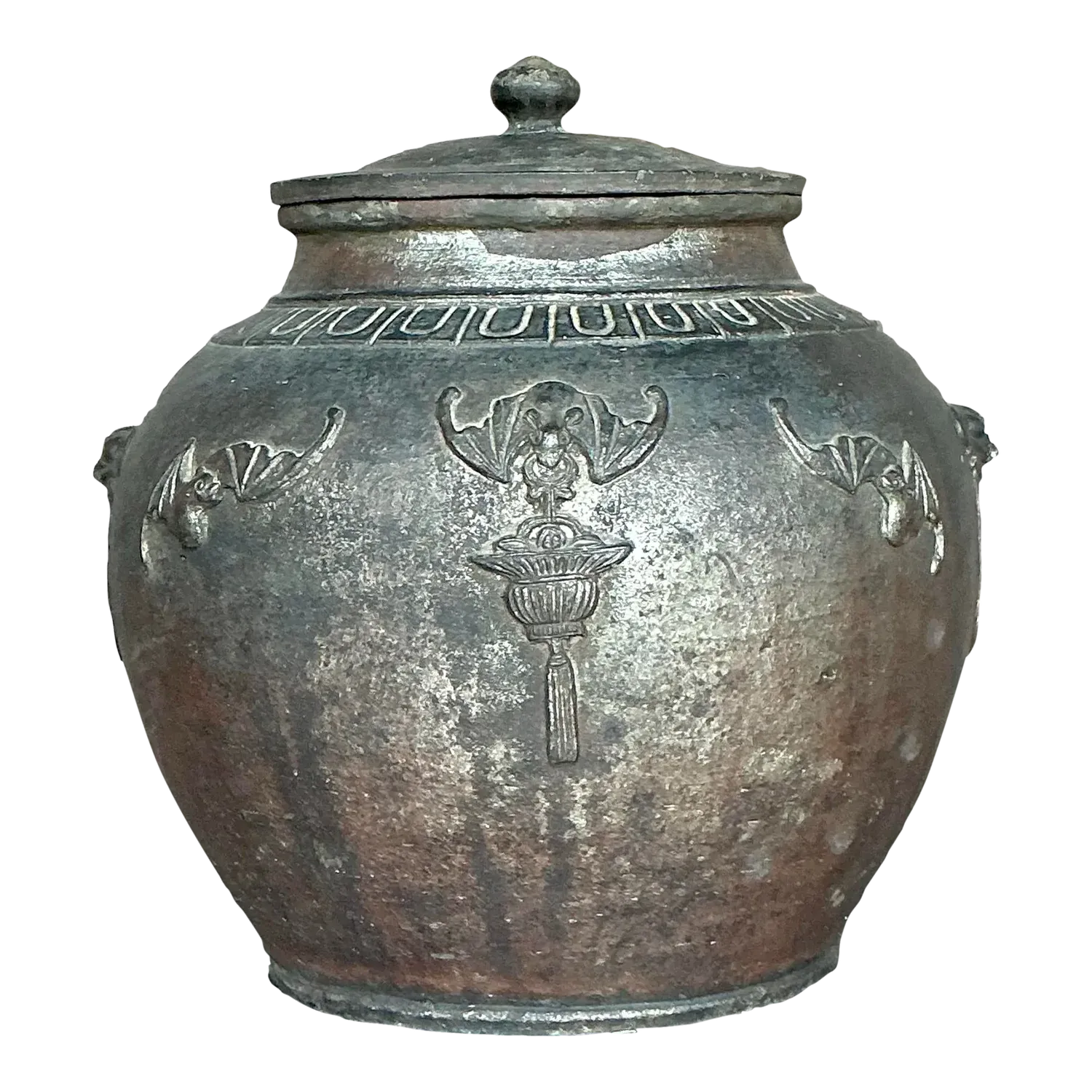 Vintage Boho Bat Wing Lidded Urn — additional photo 4