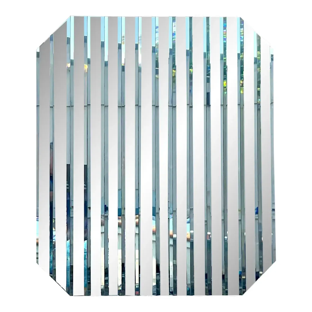 Vintage Boho Beveled Glass Stripe Mirror