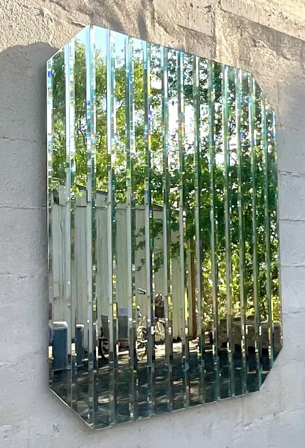 Vintage Boho Beveled Glass Stripe Mirror — additional photo 4