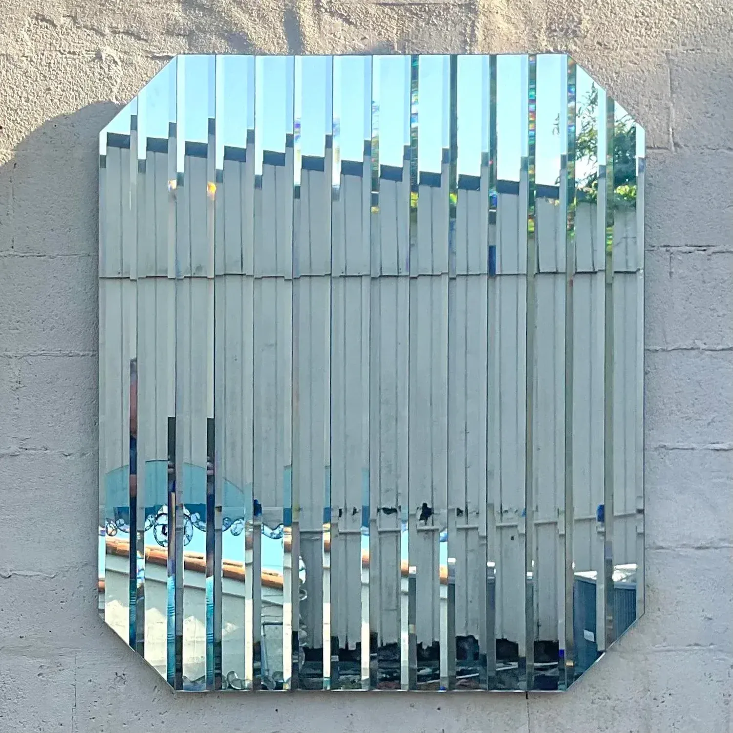 Vintage Boho Beveled Glass Stripe Mirror — additional photo 5