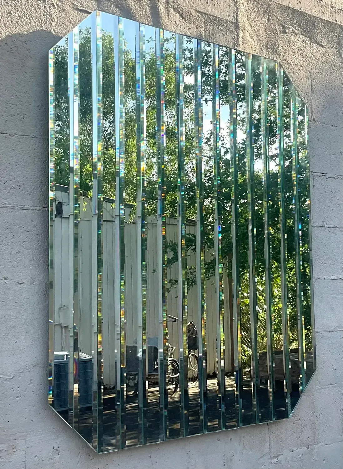 Vintage Boho Beveled Glass Stripe Mirror — additional photo 7