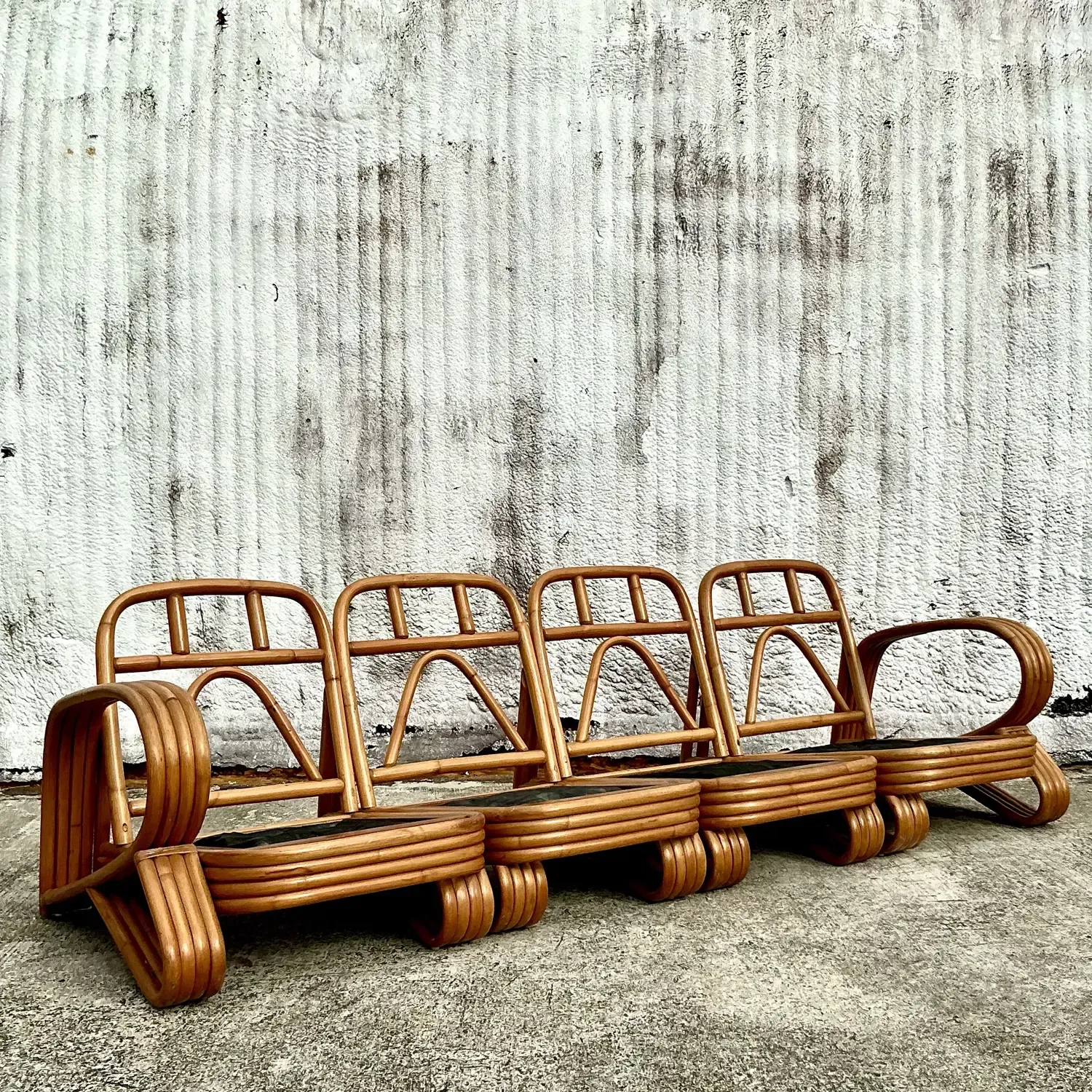 Vintage Boho Beverly Hills Rattan Sofa — additional photo 2