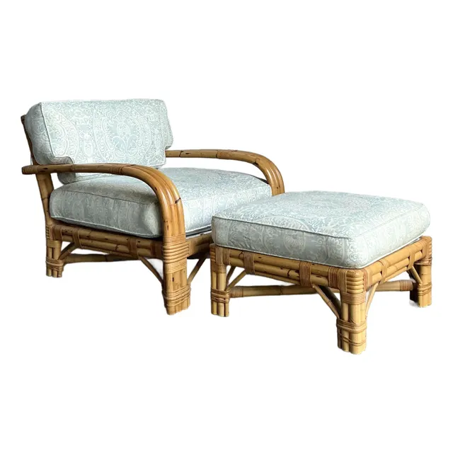 Vintage Boho Bielecky Brothers Lounge Chairs With Ottoman — additional photo 1