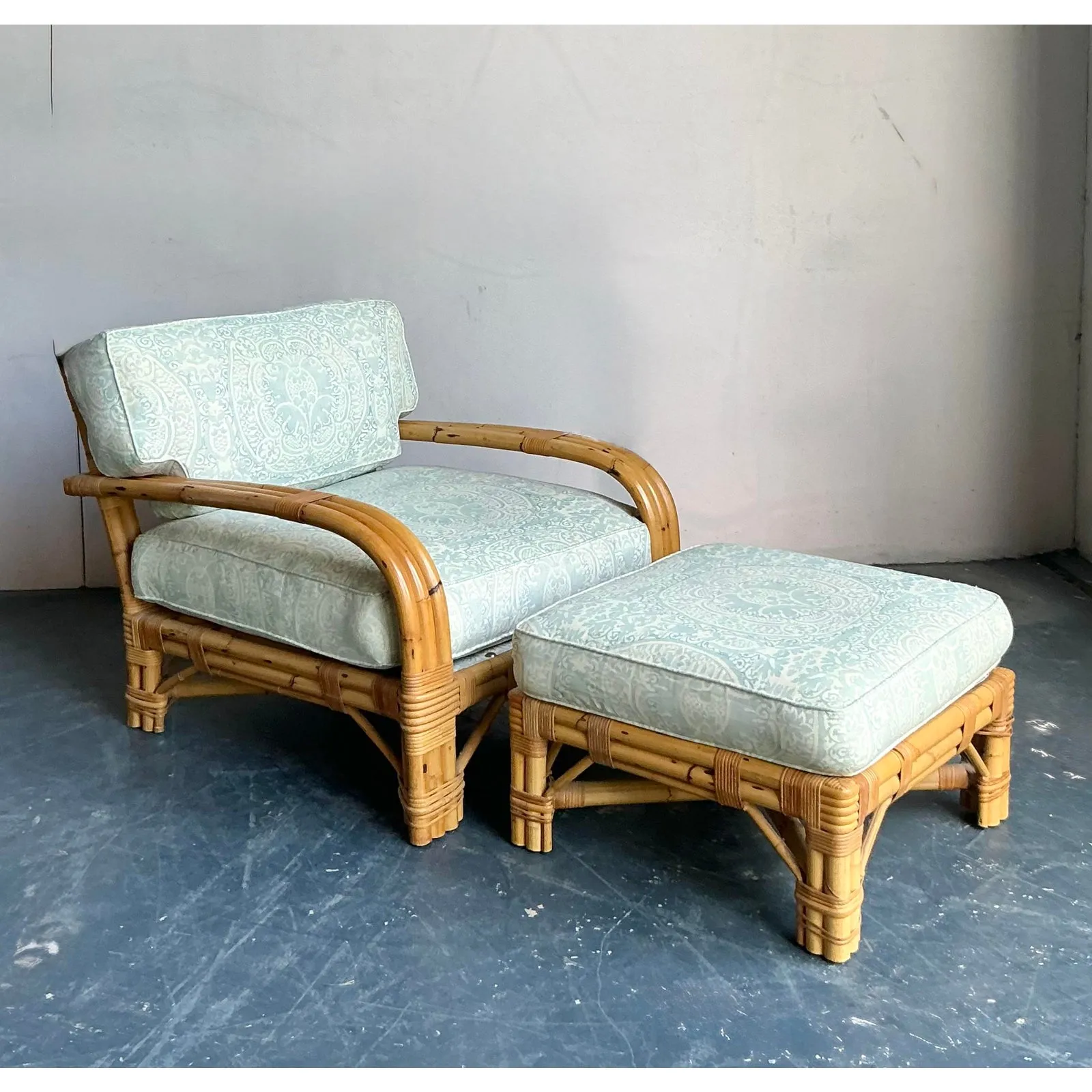 Vintage Boho Bielecky Brothers Lounge Chairs With Ottoman — additional photo 4
