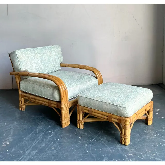 Vintage Boho Bielecky Brothers Lounge Chairs With Ottoman — additional photo 4