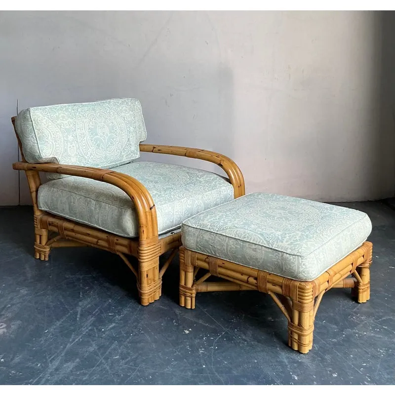 Vintage Boho Bielecky Brothers Lounge Chairs With Ottoman — additional photo 5