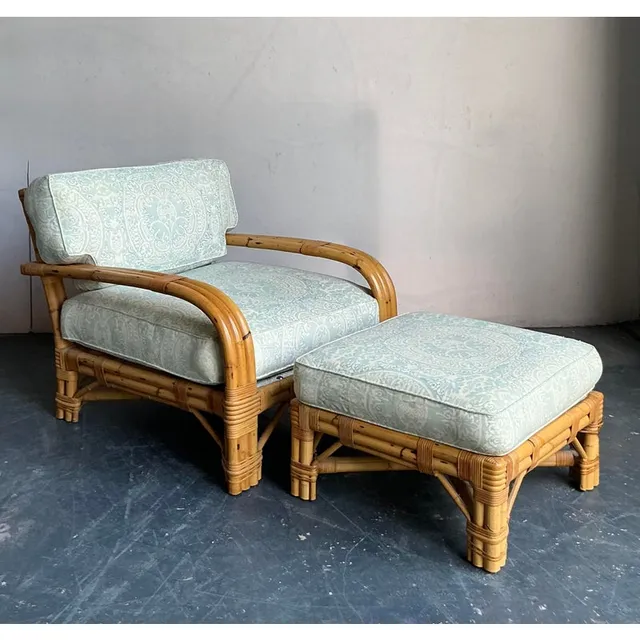 Vintage Boho Bielecky Brothers Lounge Chairs With Ottoman — additional photo 5