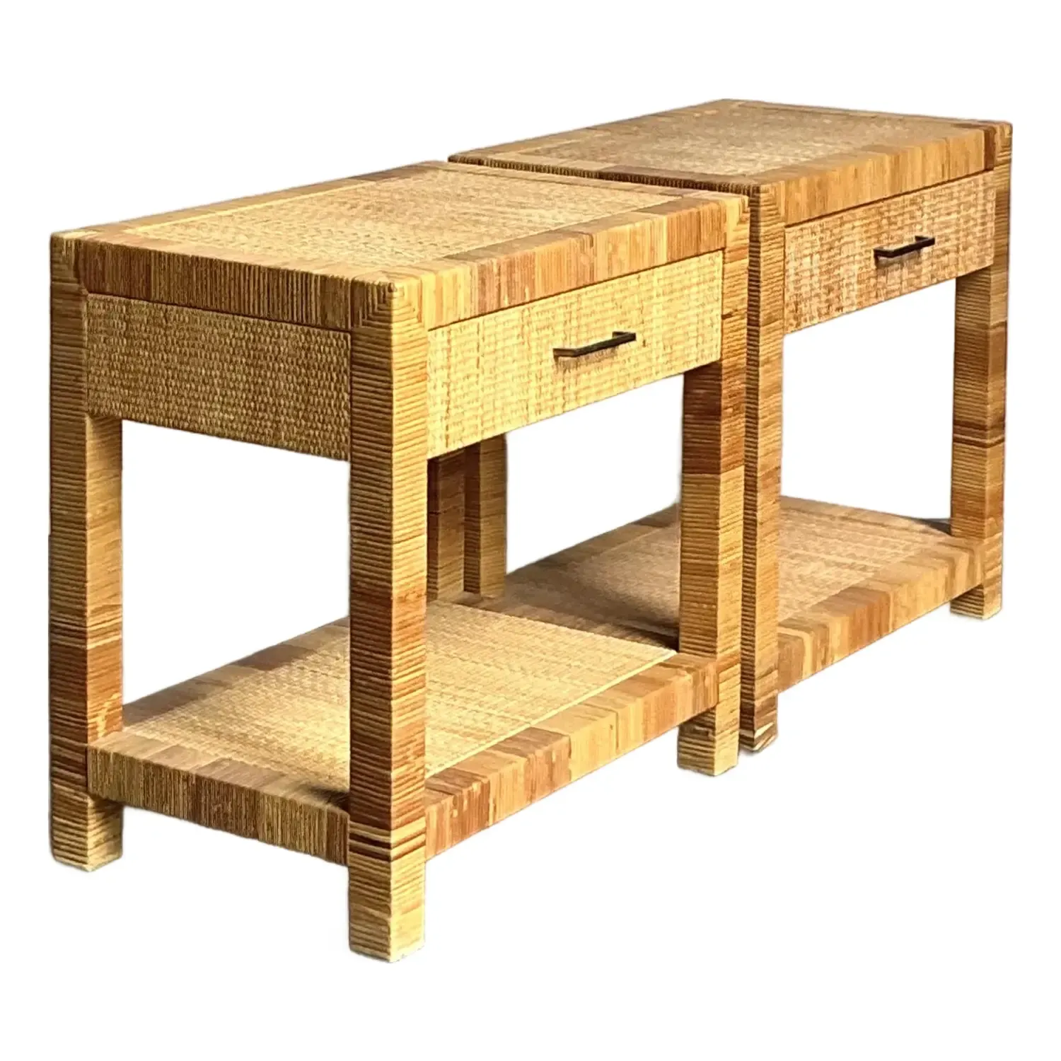 Vintage Boho Bielecky Brothers Woven Rattan Dresser — additional photo 8