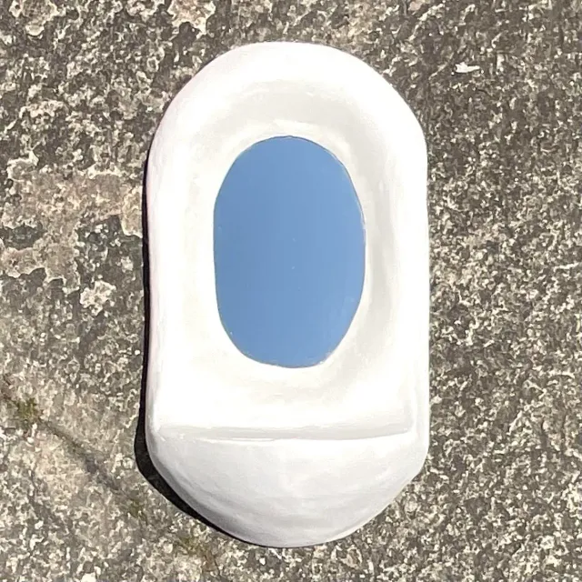 Vintage Boho Biomorphic Plaster Mirror — additional photo 2