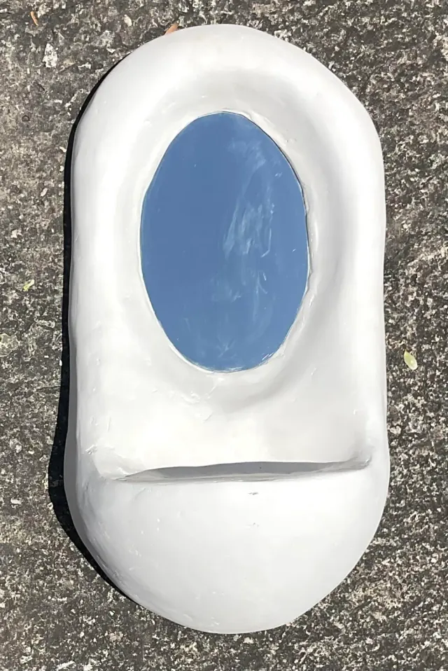 Vintage Boho Biomorphic Plaster Mirror — additional photo 7