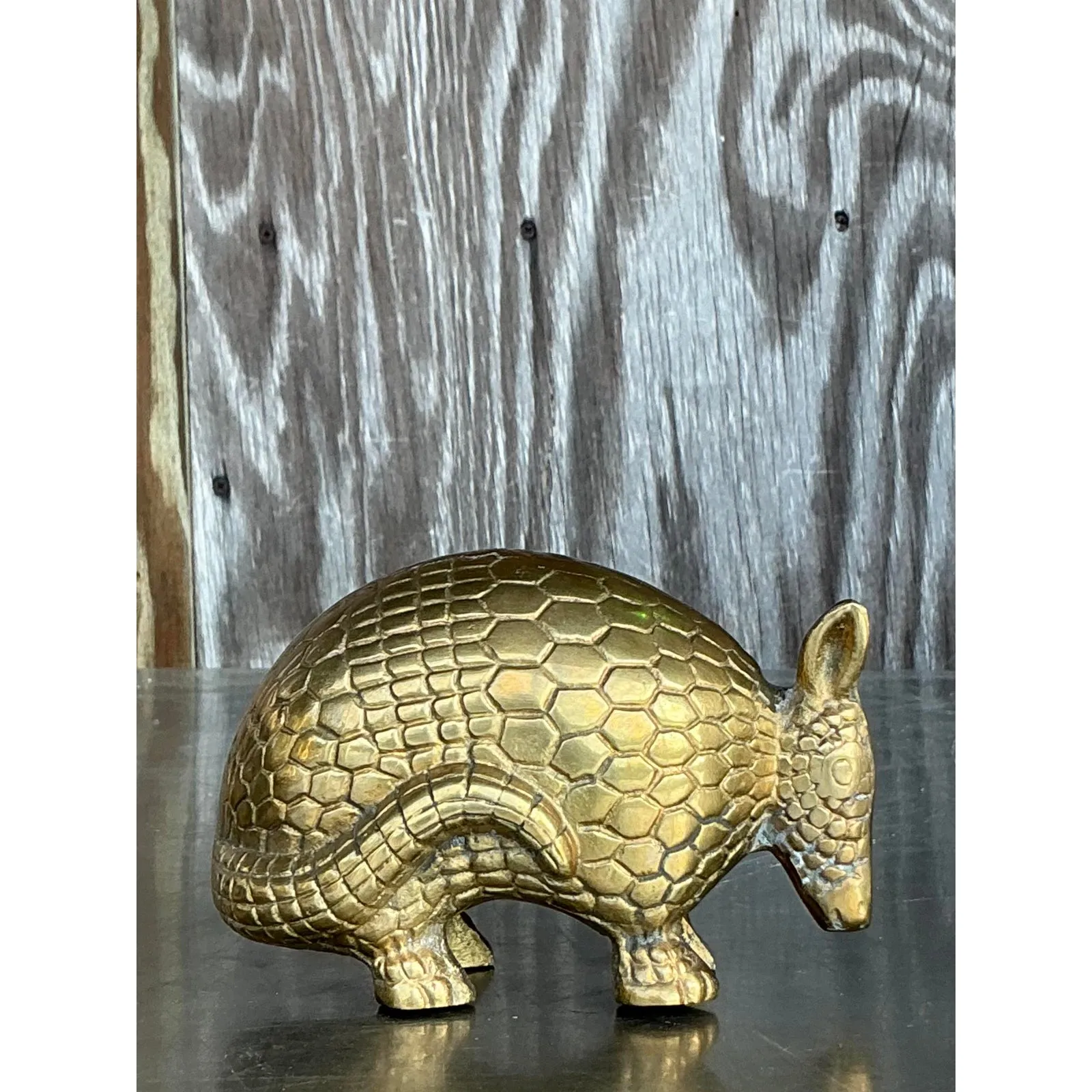 Vintage Boho Brass Armadillo — additional photo 2