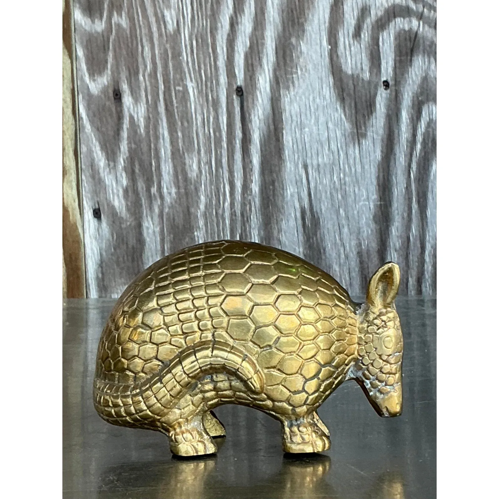Vintage Boho Brass Armadillo — additional photo 3
