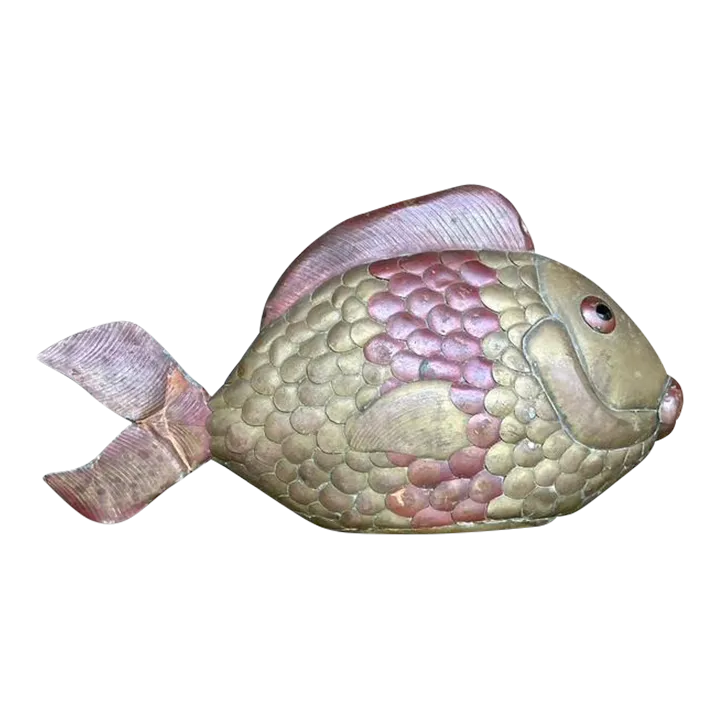 Vintage Boho Brass Fish After Sergio Bustamante