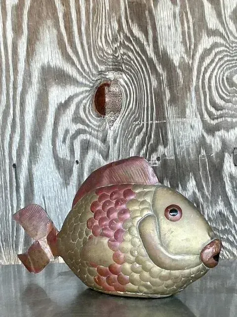Vintage Boho Brass Fish After Sergio Bustamante — additional photo 2