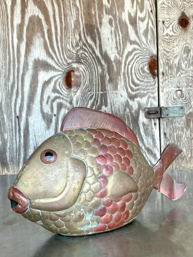 Vintage Boho Brass Fish After Sergio Bustamante — additional photo 6