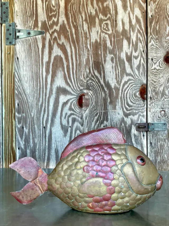 Vintage Boho Brass Fish After Sergio Bustamante — additional photo 7