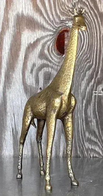 Vintage Boho Brass Giraffe — additional photo 2