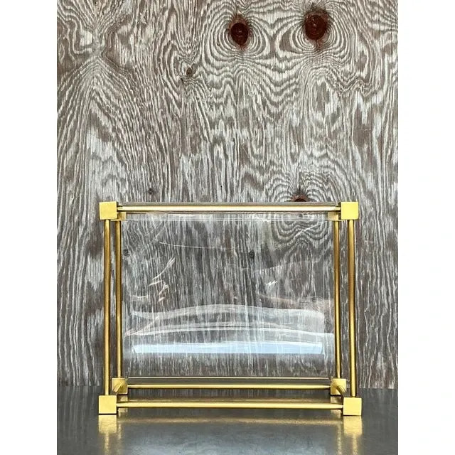 Vintage Boho Brass Magazine Holder After Charles Hollis Jones — additional photo 5