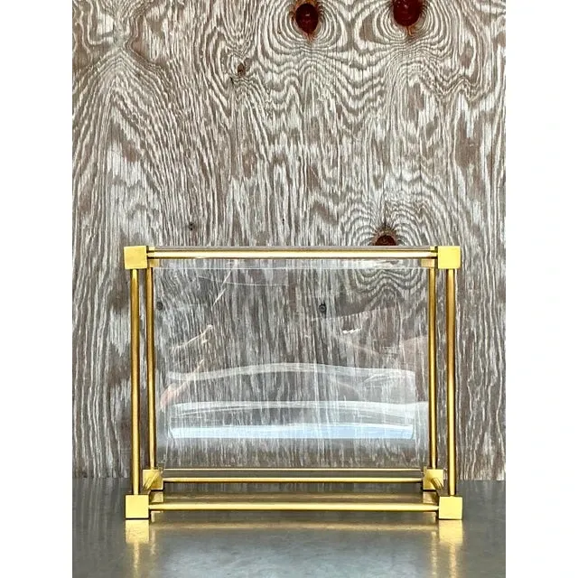 Vintage Boho Brass Magazine Holder After Charles Hollis Jones — additional photo 6