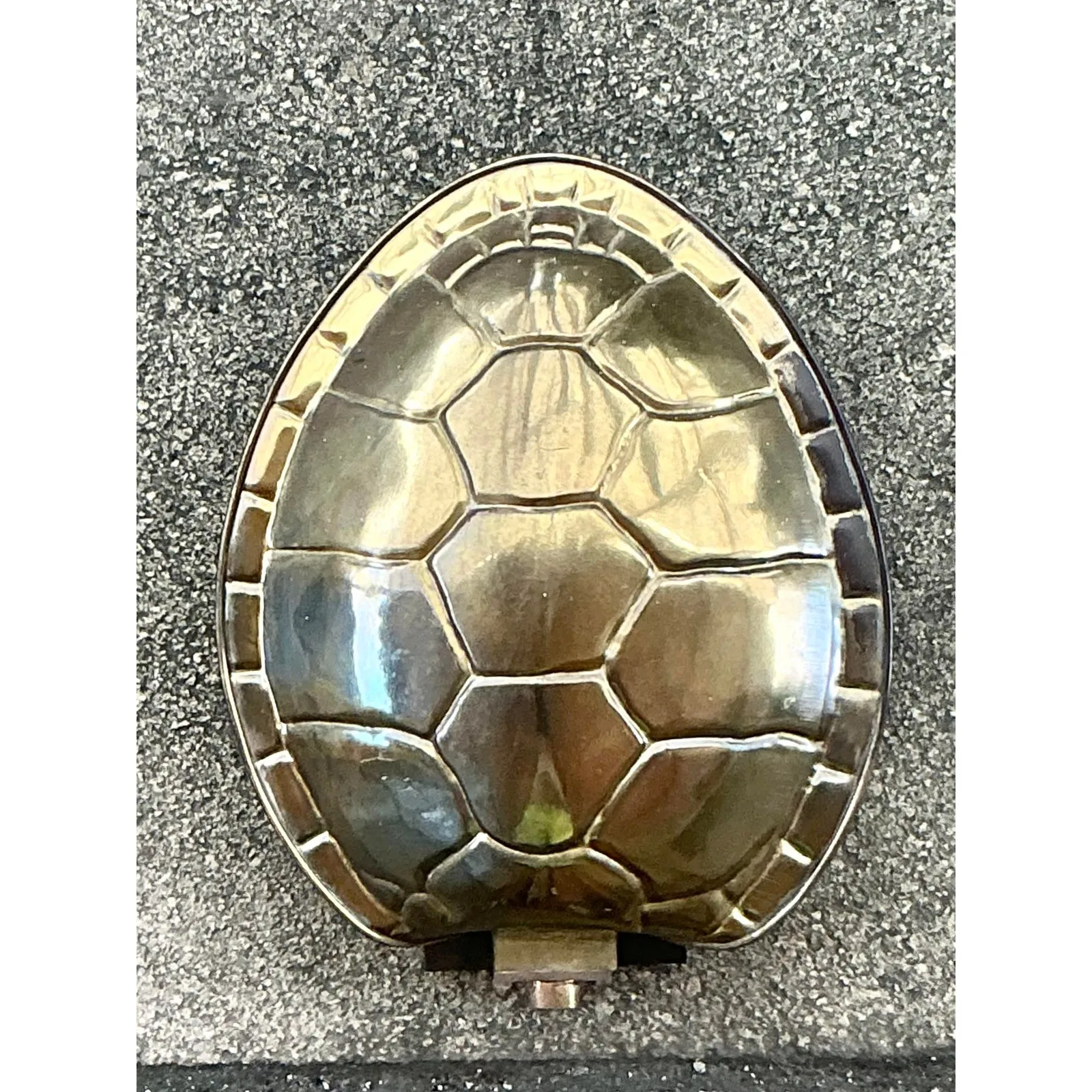 Vintage Boho Brass Tortoise Shell Sconce After Chapman — additional photo 2