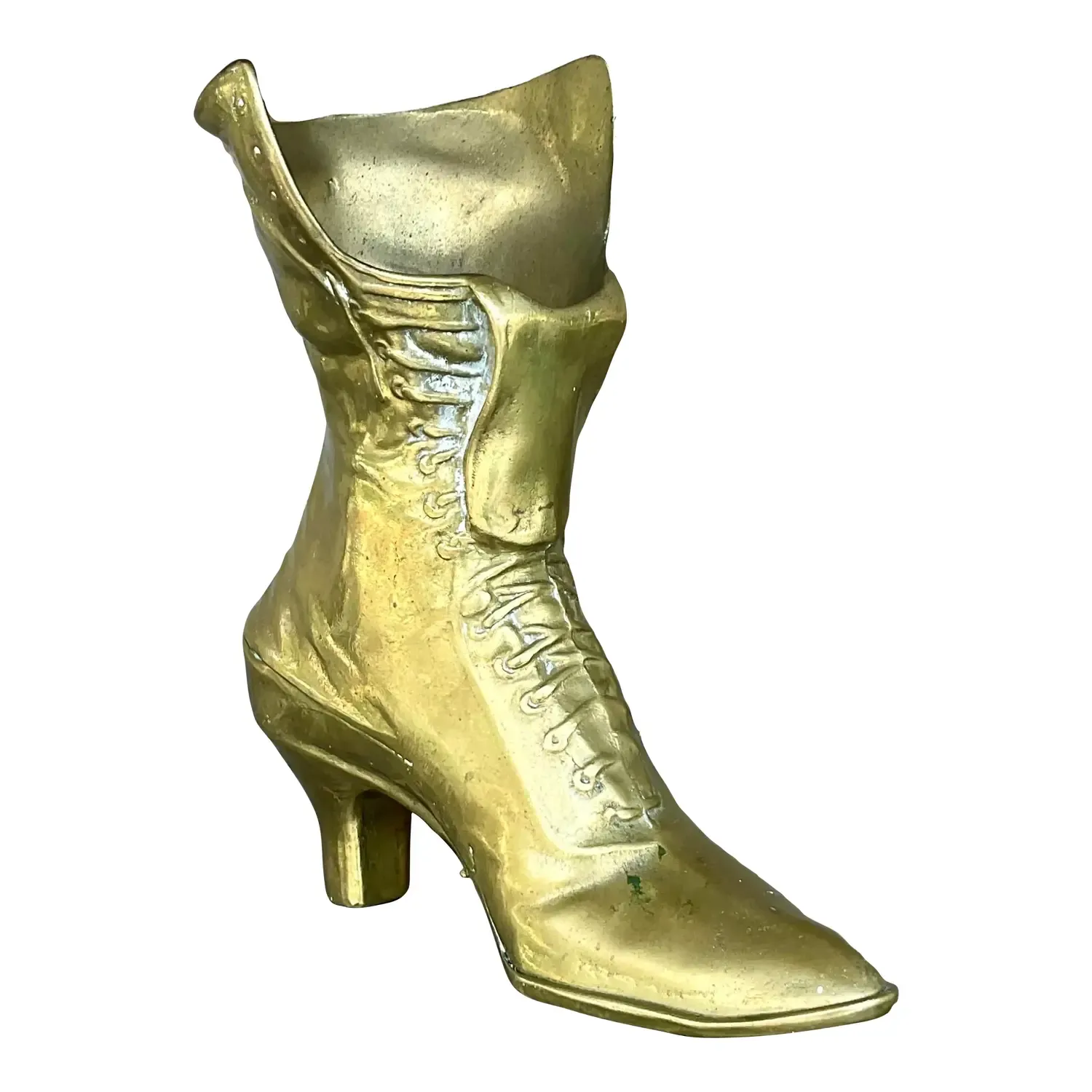 Vintage Boho Brass Victorian Boot — additional photo 1