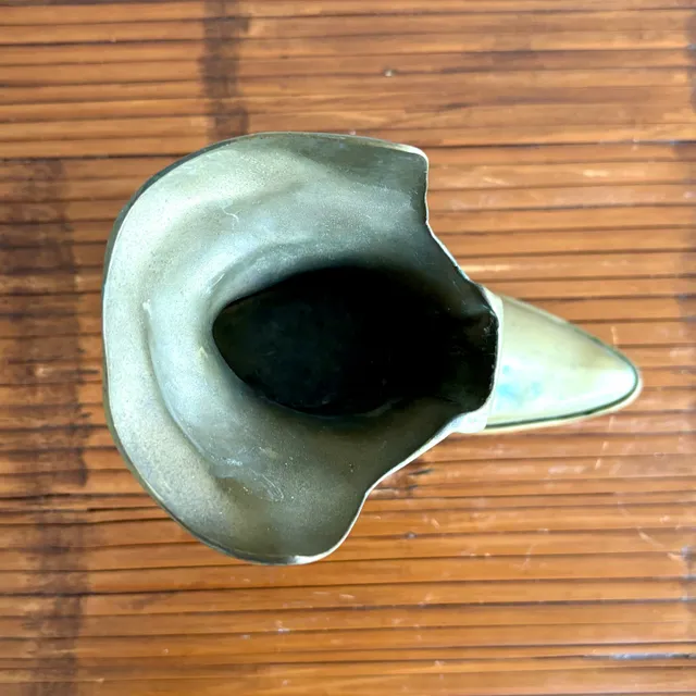 Vintage Boho Brass Victorian Boot Vase — additional photo 5