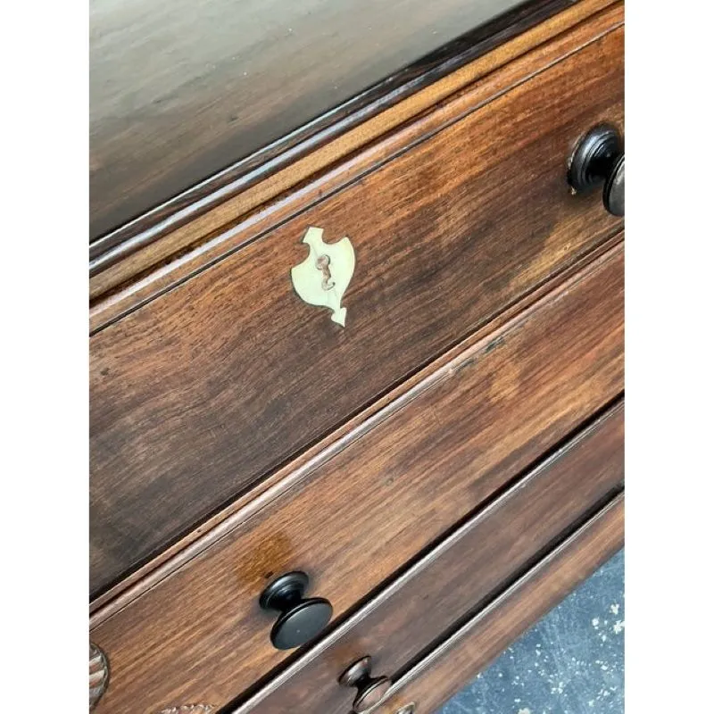 Vintage Boho British Colonial Carved Chest With Bone Escutcheons — additional photo 2