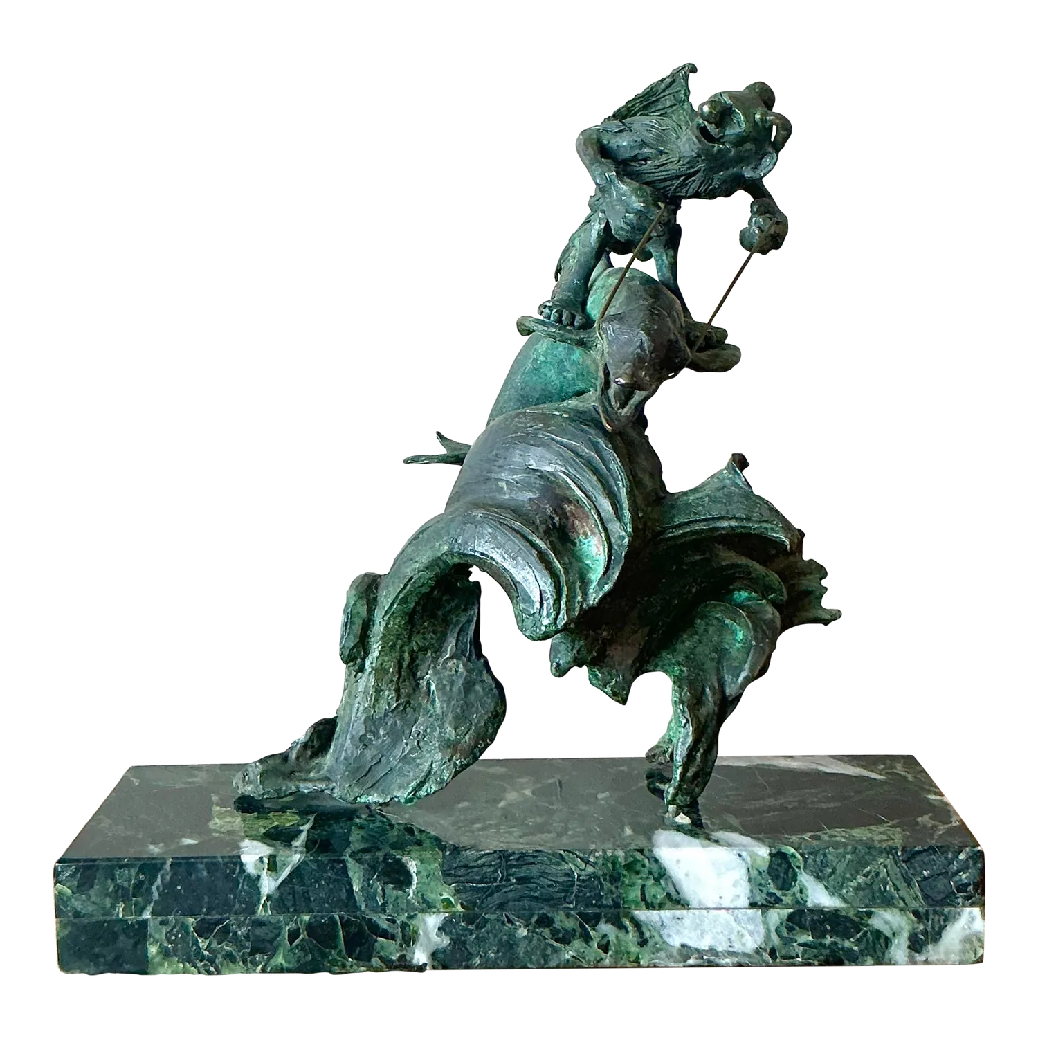 Vintage Boho Bronze Horse Sculpture — additional photo 5