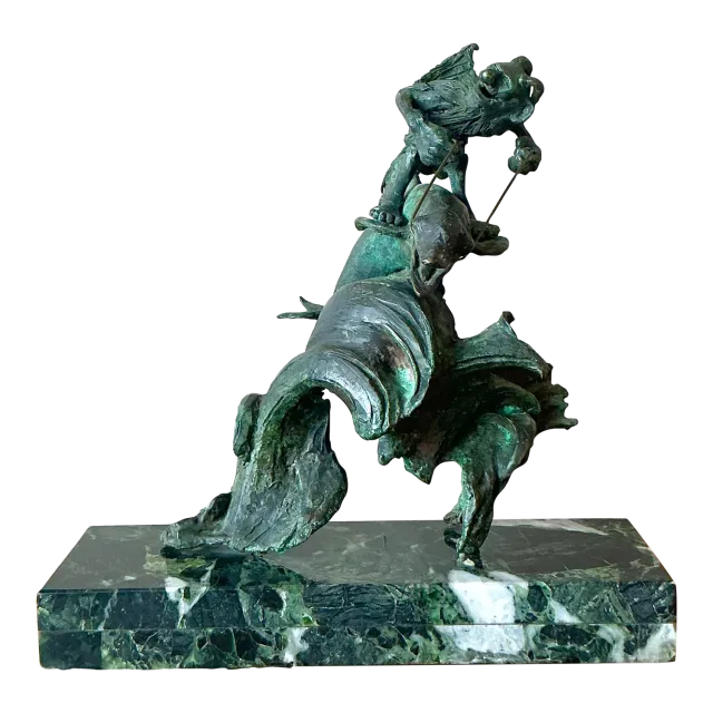 Vintage Boho Bronze Horse Sculpture — additional photo 5