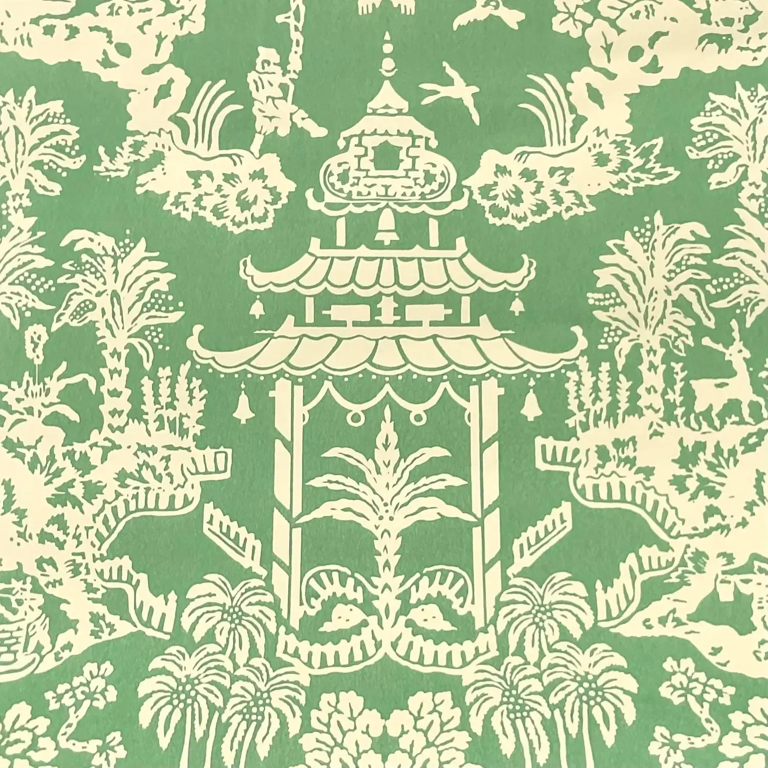 Vintage Boho Brunschwig & Fils Lhasa Hand Printed Double Roll Wallpaper — additional photo 1