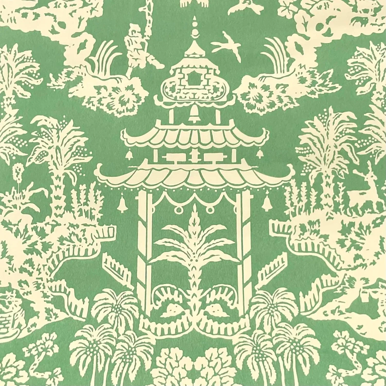 Vintage Boho Brunschwig & Fils Lhasa Hand Printed Double Roll Wallpaper — additional photo 2