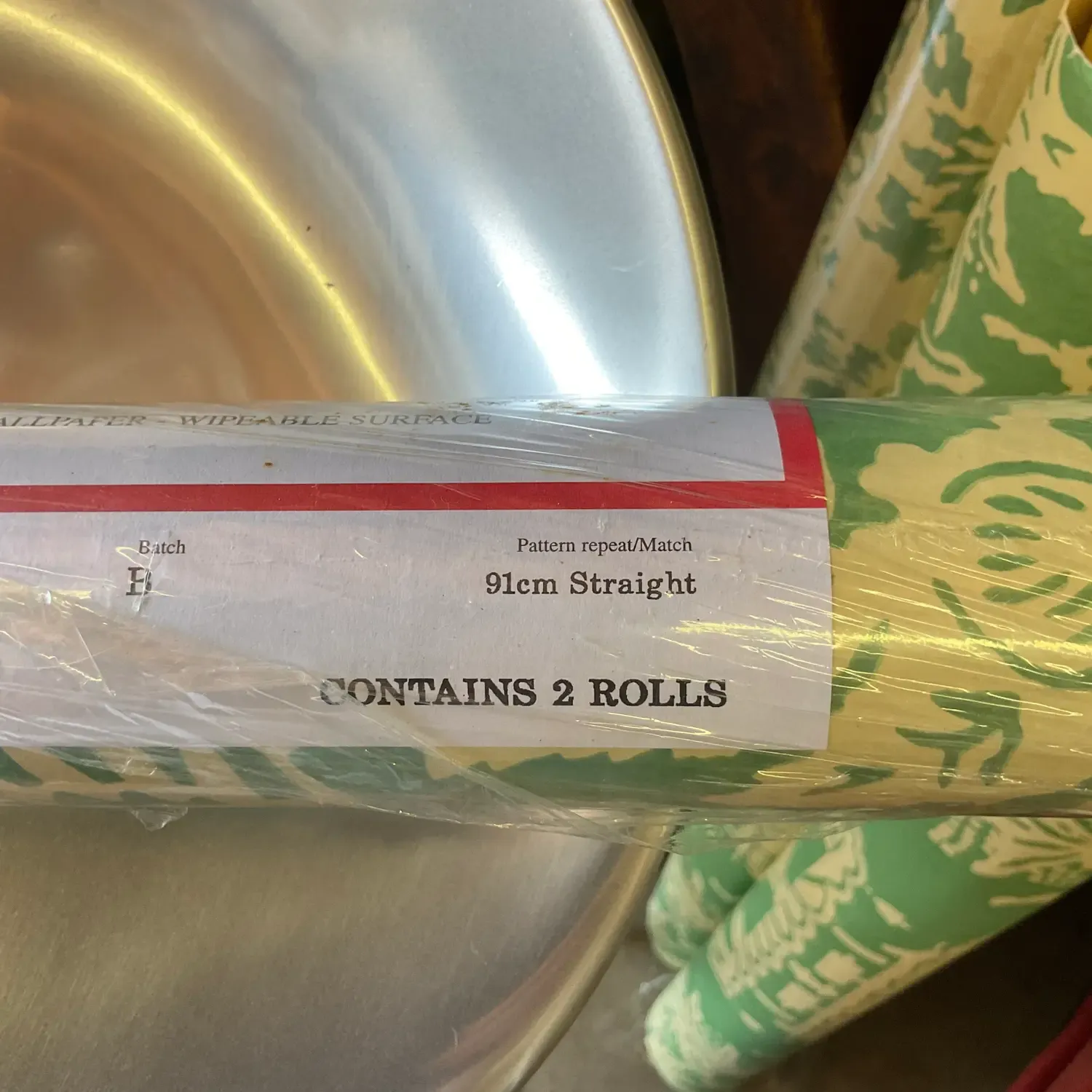 Vintage Boho Brunschwig & Fils Lhasa Hand Printed Double Roll Wallpaper — additional photo 4