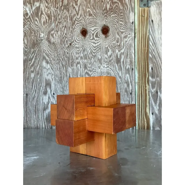 Vintage Boho Building Block Sculpture — additional photo 1