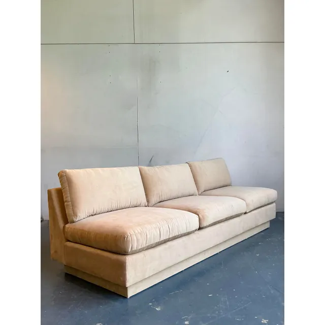Vintage Boho Camel Slipper Sofa — additional photo 3