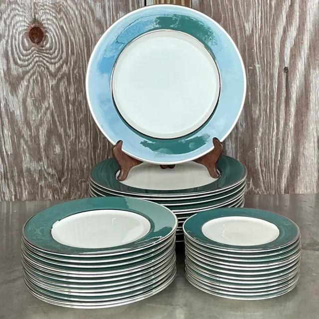 Vintage Boho Carole Stupell Jade Band China - Set of 36 — additional photo 1