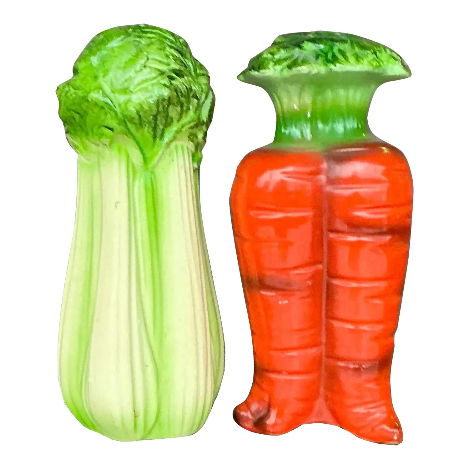 Vintage Boho Carrots and Celery Salt and Pepper Shaker Set — additional photo 1
