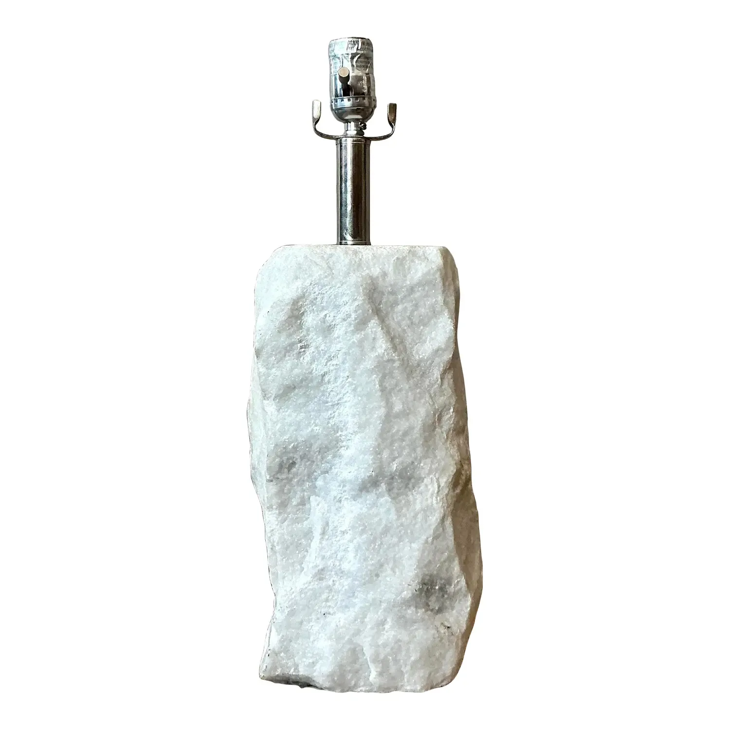 Vintage Boho Carved Marble Lamp — additional photo 1