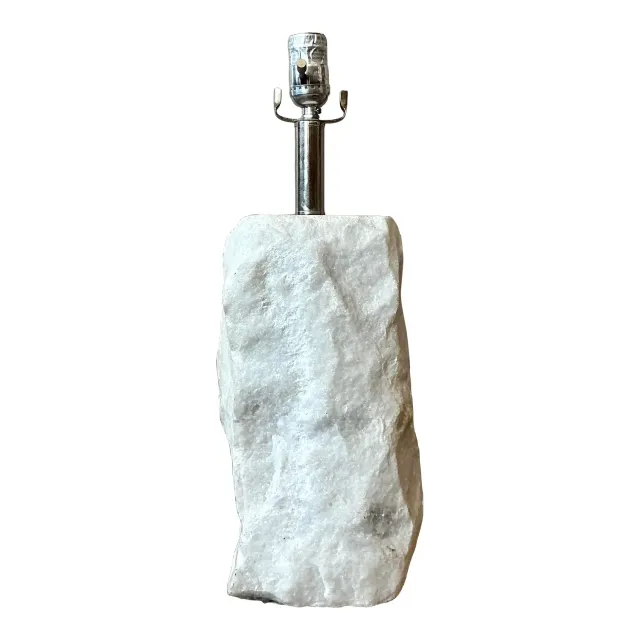 Vintage Boho Carved Marble Lamp — additional photo 1