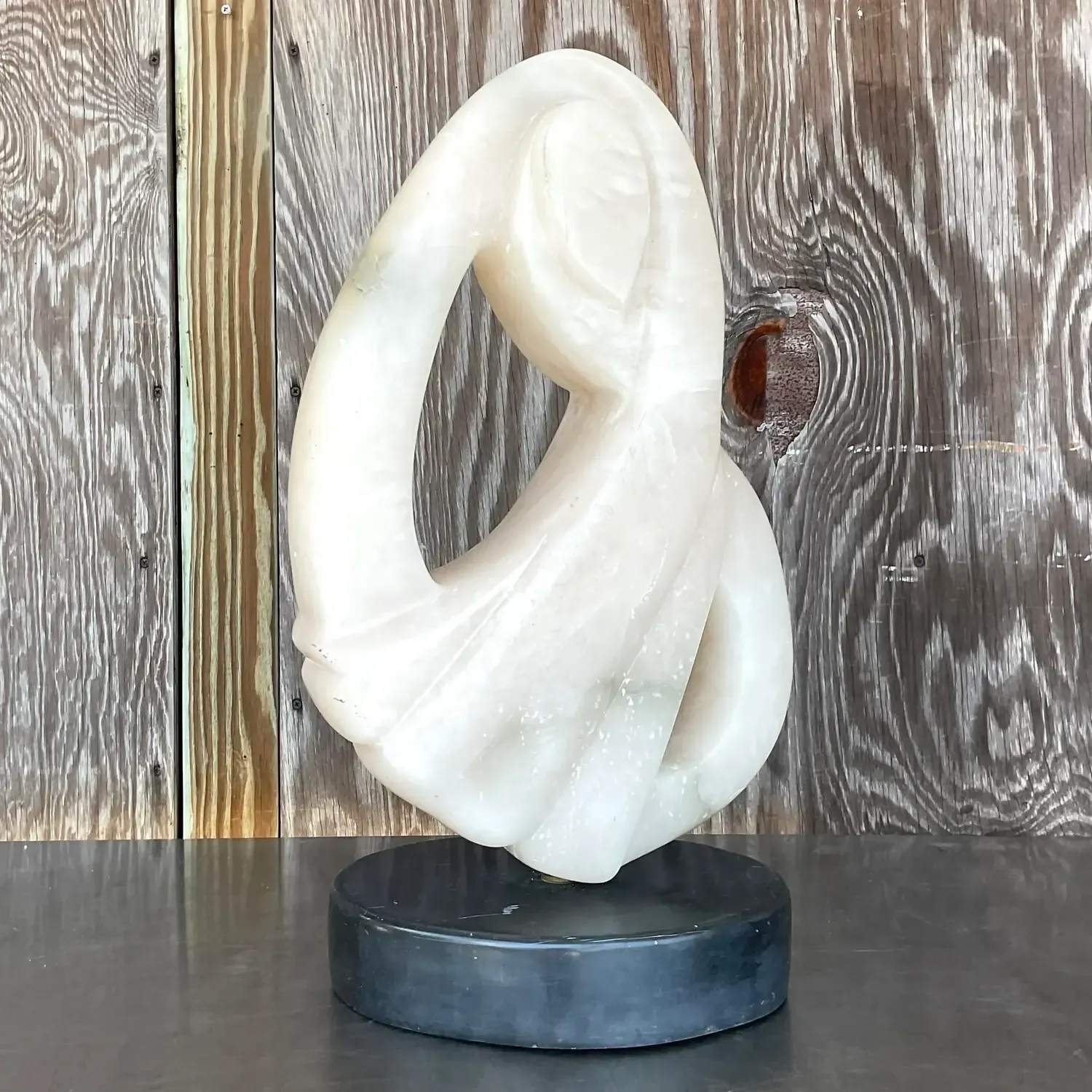 Vintage Boho Carved Stone Abstract Sculpture — additional photo 5