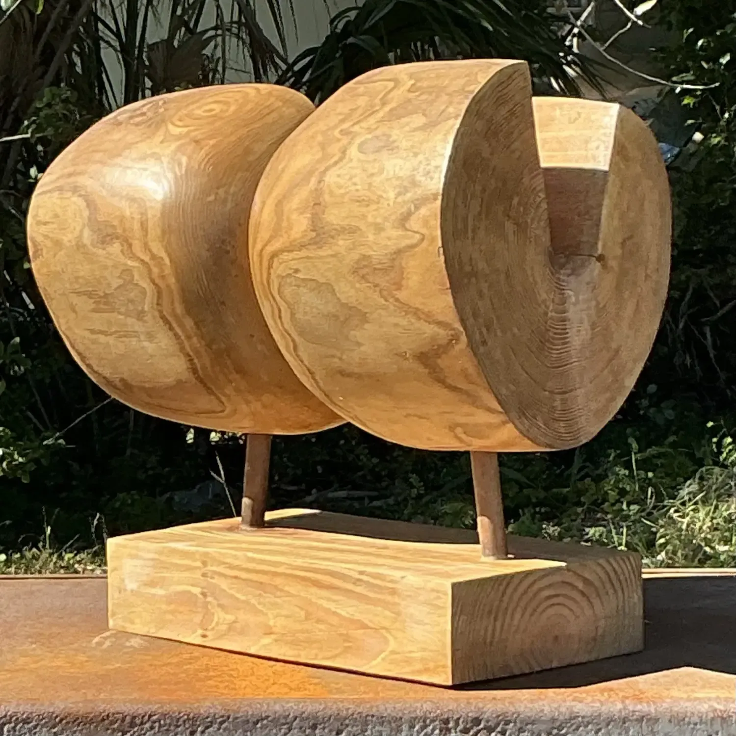 Vintage Boho Carved Z Wood Abstract Sculpture — additional photo 7
