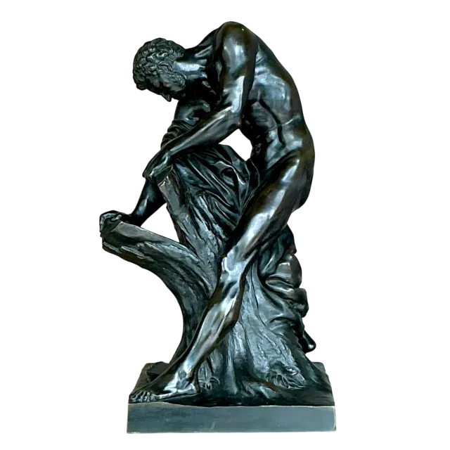 Vintage Boho Cast Bronze Milo of Croton Sculpture — additional photo 2