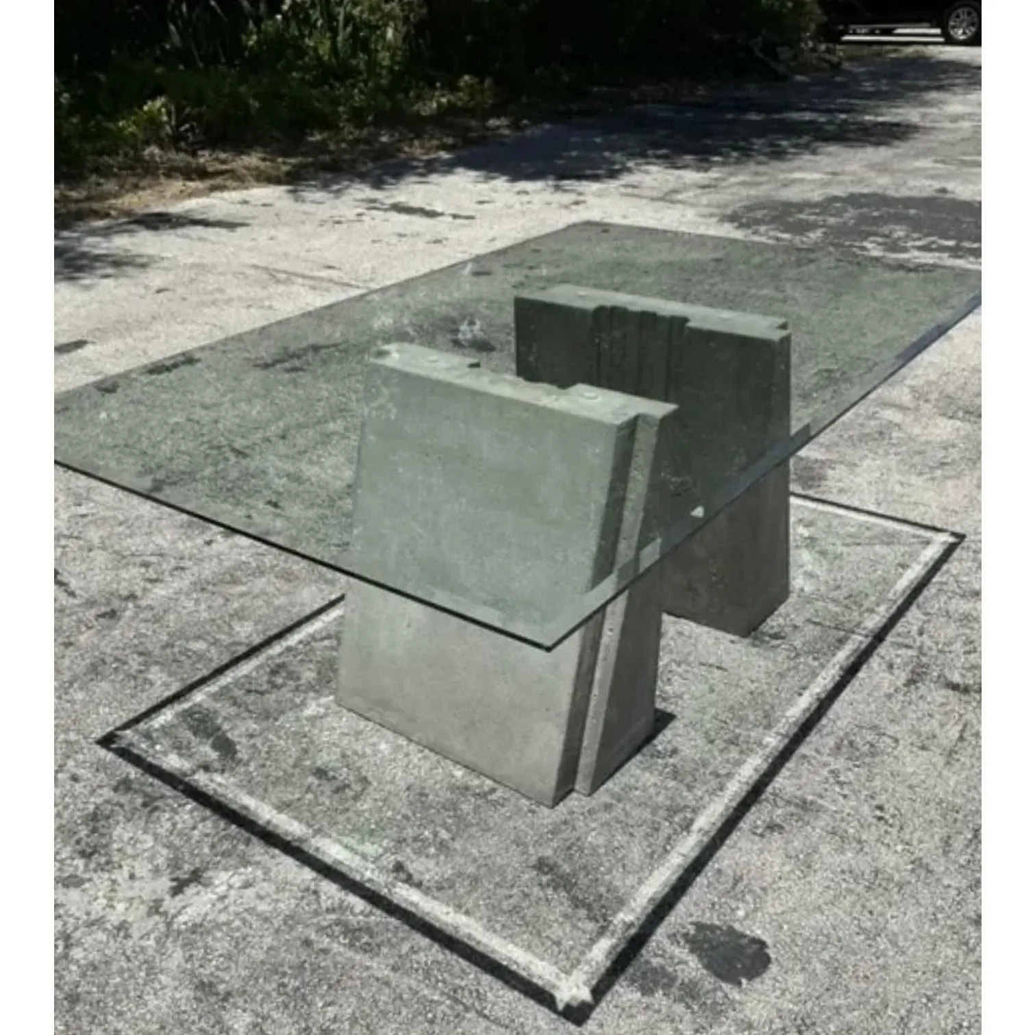 Vintage Boho Cast Concrete Dining Table — additional photo 3