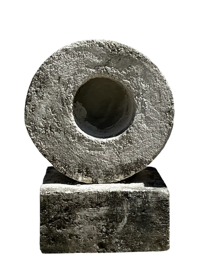 Vintage Boho Cast Concrete Sculpture — additional photo 2